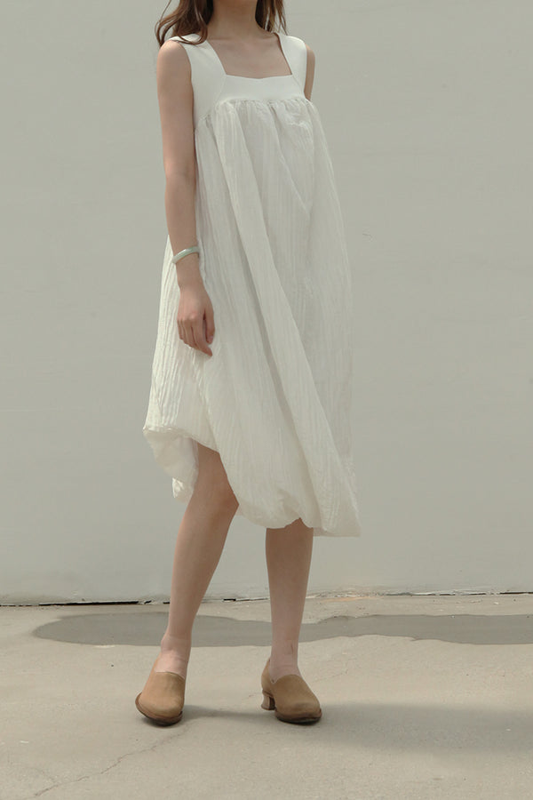 SWAYING/KNIT SW211LS16 Silk Pleated Vest Dress